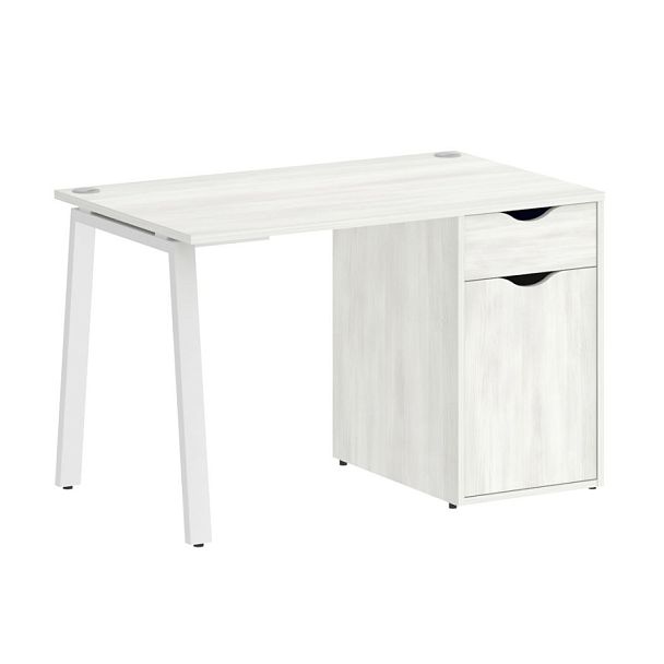 Home Office Стол письменный VR.SP-3-118.1.A Снежная патина/Белый металл 1180*720*750 - Вид 1