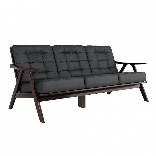 Трехместный диван Rizza 185x87x83 чёрный - Вид 1