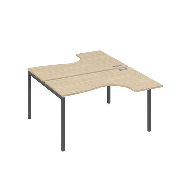 Станция каркас DUE столы (2х140) Классика A4 А4 Б2 181 БП дуб скандинавский / металлокаркас антрацит - Вид 1