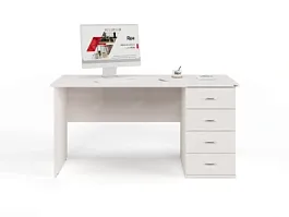 UNITY РС06-15 R ДУБ МОЛОЧНЫЙ Стол однотумбовый 1500х600х750 - Фото предпросмотра