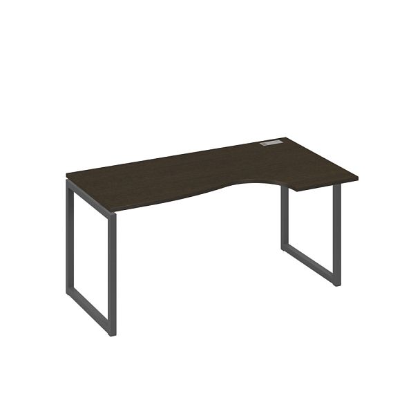 Стол эргономичный правый "Классика" на металлокаркасе QUATTRO A4 А4 Б4 046 БП венге / металлокаркас антрацит - Вид 1