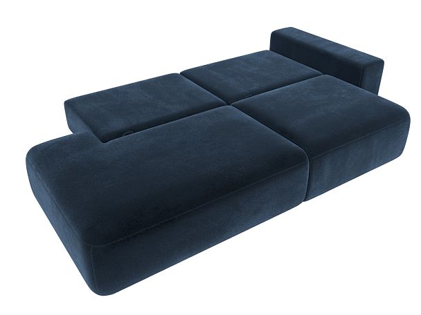 Диван прямой Лига-036 НПБ Модерн подлокотник справа Велюр синий - Вид 9