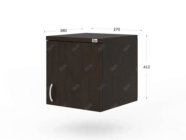 UNITY РАЗ-04 ВЕНГЕ Антресоль закрытая узкая низкая 370х380х380 - Вид 2