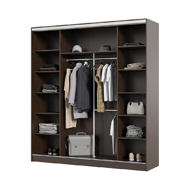 Альянс 2,0 шкаф-купе (2000*2200*610 мм) венге/венге (СНЯТО) - Вид 2