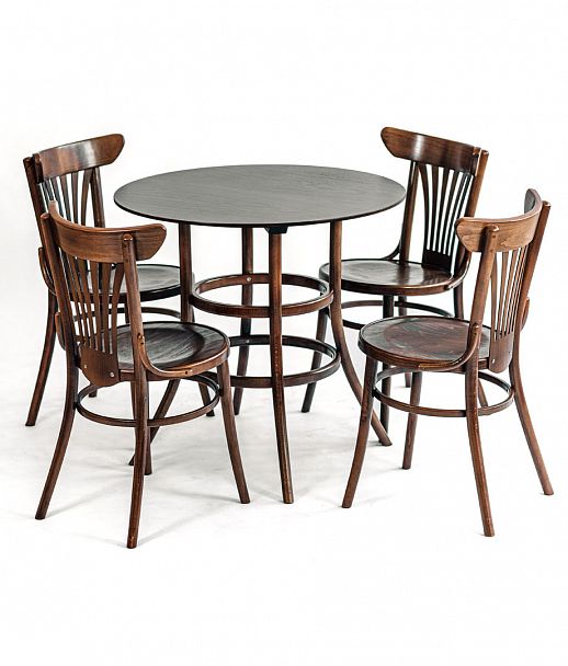 Венский стол Сатурн круглый, светлый орех - Вид 9