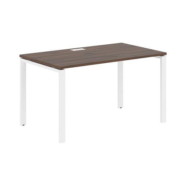 Стол прямой EUST 1380 Дуб Денвер тёмный/Белый 1360х800х750 EDIS - Вид 1