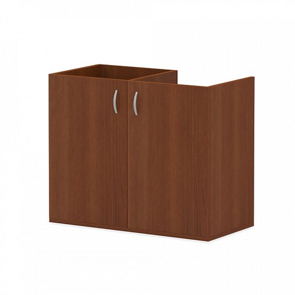 Шкаф для холодильника (необходим топ) "Лидер"  ПК-ЛДР-ШХ73Х90/35-В1-35 миланский орех светлый - Вид 1