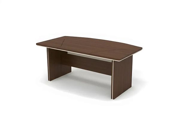 БЕРЛИН / BERLIN Стол руководителя прямой составной 2000х1000х760 Орех Вармия/Белый - Вид 1