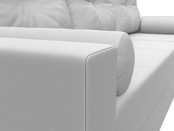 Диван угловой Верона Лайт угол правый (полностью экокожа белая) - Вид 4