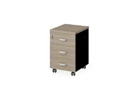 БЕРЛИН / BERLIN Тумба мобильная 400х500х610 Шорвуд/Черный - Фото предпросмотра