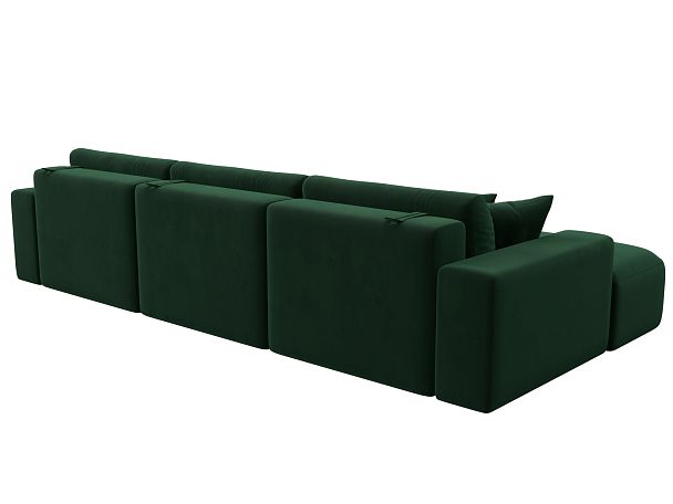 Диван угловой Лига-036 Классик Лонг левый угол Велюр зеленый - Вид 6