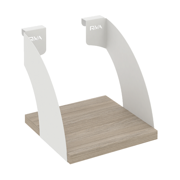 Навесные полки. Кронштейны+ЛДСП полка 200мм MAN-41-2 Дуб аттик/Белый металл 200*220*200 - Вид 1