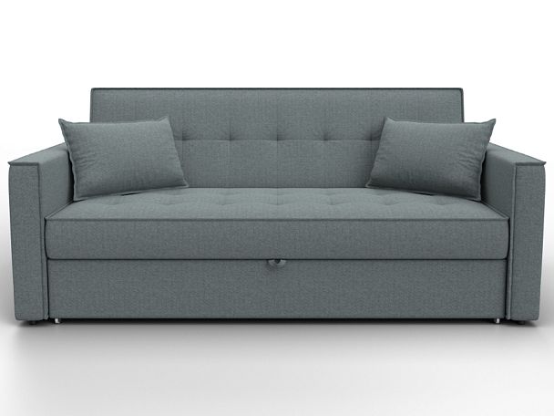 Диван прямой Лига-104 (160) Рогожка серый - Вид 2