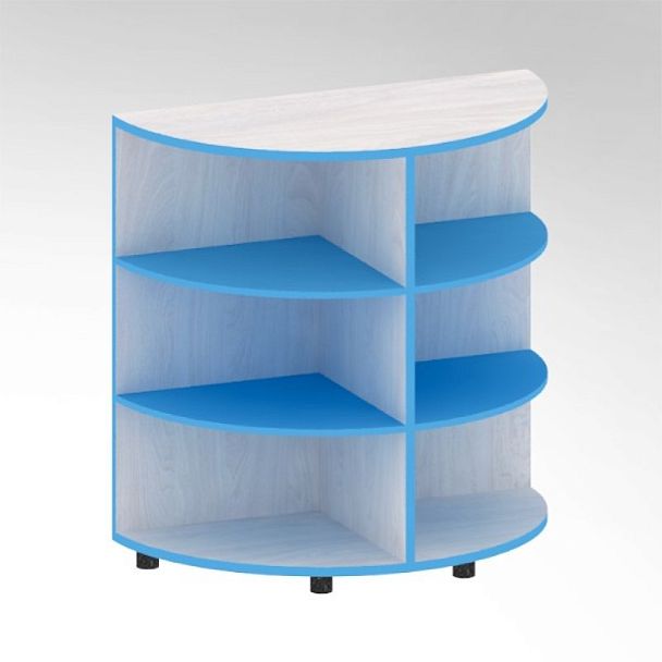 Стеллаж полукруглый (Цветные полки) - Вид 3