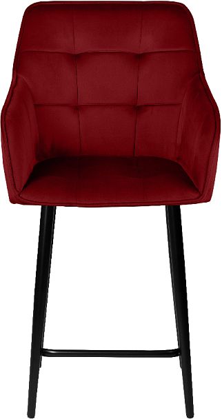 Полубарное поворотное кресло Мони К, Confetti bordo/черный - Вид 3