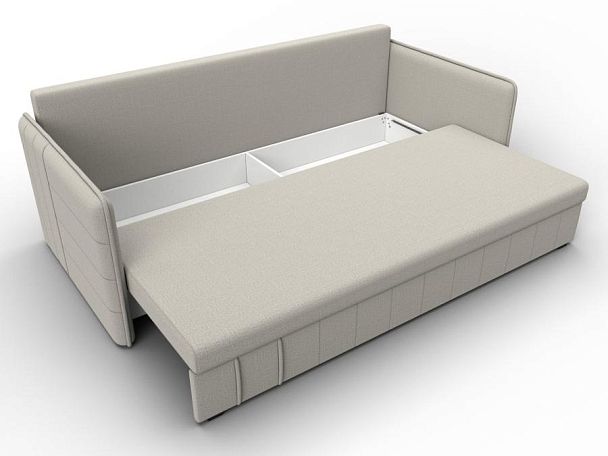 Диван прямой Слим Рогожка бежевый - Вид 7