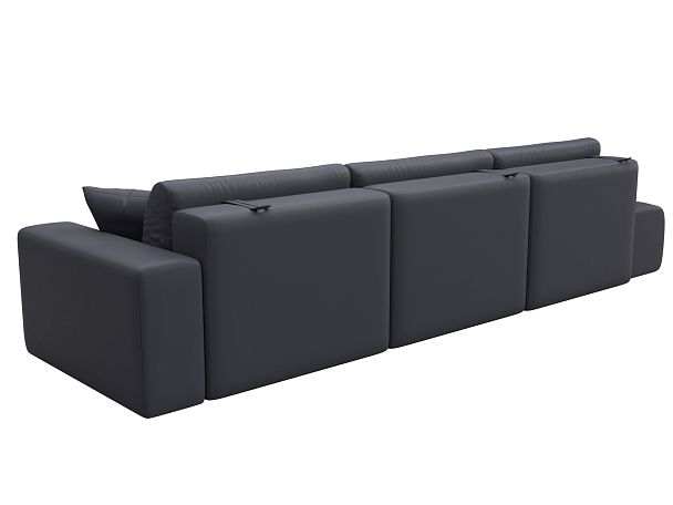 Диван прямой Лига-036 НПБ Модерн Лонг подлокотник справа Экокожа серый - Вид 6