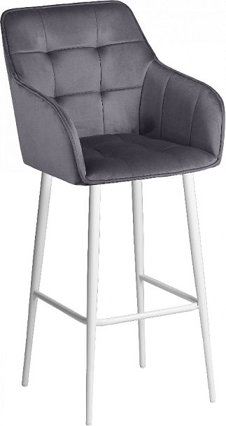 Комплект барных поворотных кресел Мони К, темно-серый H-15/белый, 2 шт. - Вид 4