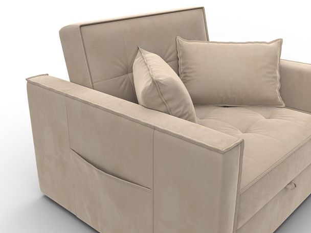Кресло-кровать Лига-104 (80) Велюр бежевый - Вид 4