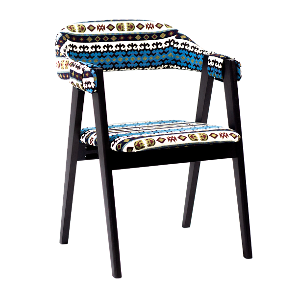 Полукресло Dolche Гобелен Kilim 205, ножки бук, морилка черная - Вид 1