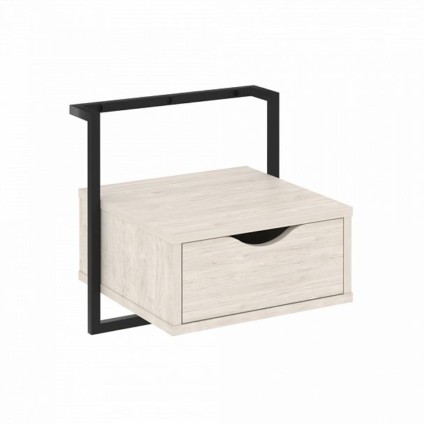 Тумба навесная "Loft" (крепление к стене) VR.L-SY1 Денвер Светлый/Черный - Вид 1