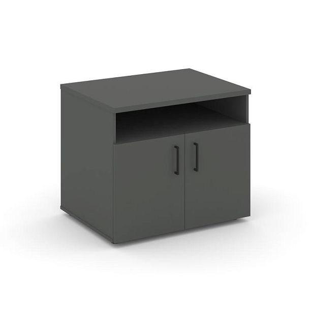 Стайл Проджект Тумба для оргтехники/сервисная SN.TS-001 Антрацит/Черный Ручки 796*600*680 - Вид 1