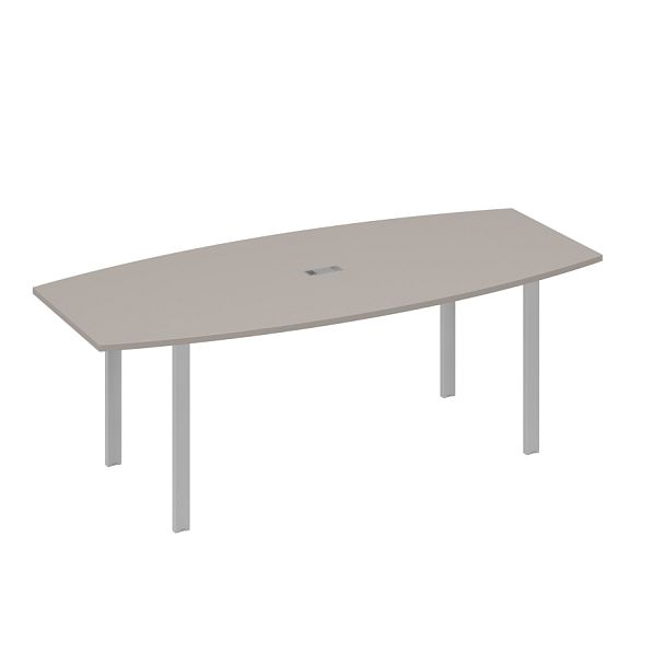 Стол 220 для переговоров фигурный на металлокаркасе UNO A4 А4 Б1 114 БП мокко премиум / металлокаркас серый - Вид 1