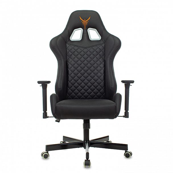 Кресло компьютерное Knight ARMOR, 2 подушки, экокожа премиум, черное, 1628888 - Вид 15