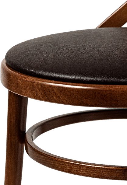 Стул деревянный венский Виен светлый орех/коричневая экокожа - Вид 7