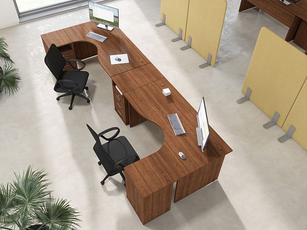 Шкаф средний со стеклом Trend 77,6x36x122,8 тёмный дуб - Вид 12