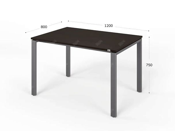 ЛАЙТ / LIGHT RLG015-12x8 Прямоугольный стол 120x80x75 Венге - Вид 2