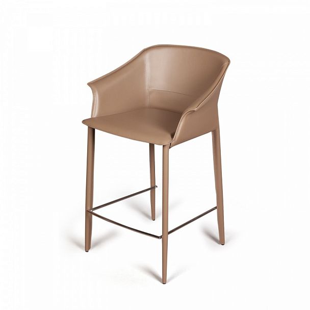 Стул полубарный GIO, кожа тауп - Вид 1