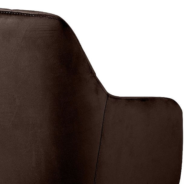 Полубарное поворотное кресло Барли К, Confetti coffee/белый - Вид 10