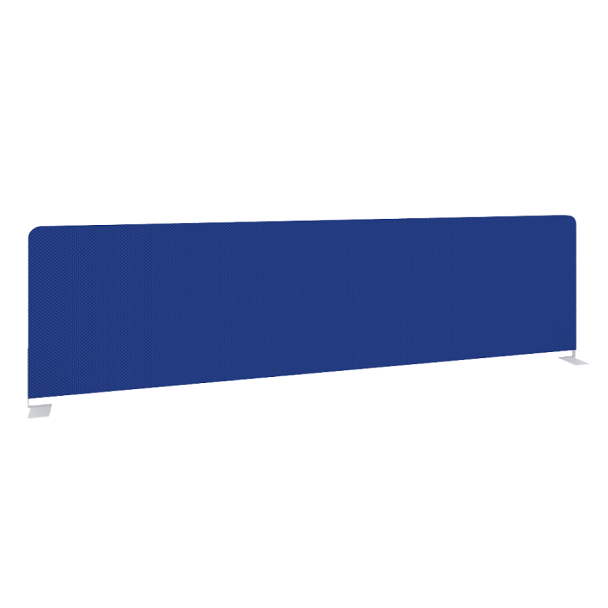 Metal System Экран тканевый боковой Б.ТЭКР-147 Синий/Белый металл 1475*390*22 - Вид 1