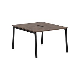 Стол 2-х местный ELWST 1113 Дуб Денвер тёмный/Черный 1160х1346х750 EDIS - Фото предпросмотра