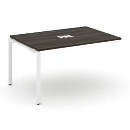 Concept Проходной наборный элемент переговорного стола CN.NPRG-013 Дуб Мали/Металл Белый 1380*980*750 - Фото предпросмотра