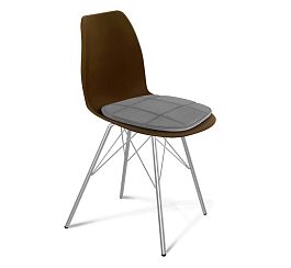 Стул Sheffilton SHT-ST29-CN4/S37 коричневый/светлый графит/хром лак - Фото предпросмотра