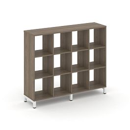 Стайл Проджект Каркас стеллажа 3 яр. SN.KS-340 Вяз Благородный/Металл Белый 1488*400*1248 - Фото предпросмотра