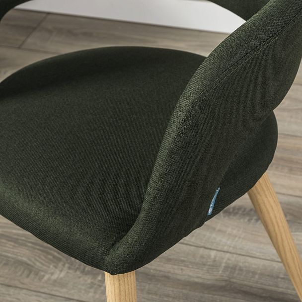 Кресло Hugs тёмно-зеленый/нат.дуб - Вид 14