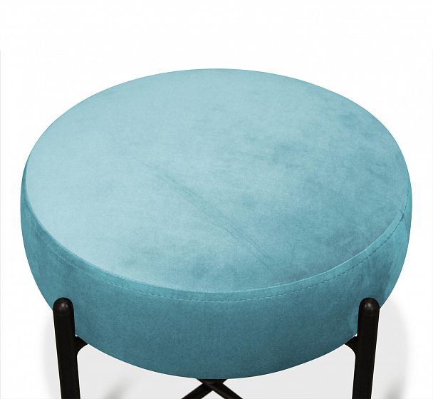 Пуф Sheffilton SHT-B4 голубая пастель/черный муар - Вид 2