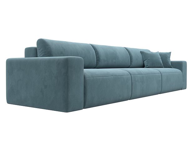 Диван прямой Лига-036 Классик Лонг Велюр бирюзовый - Вид 3