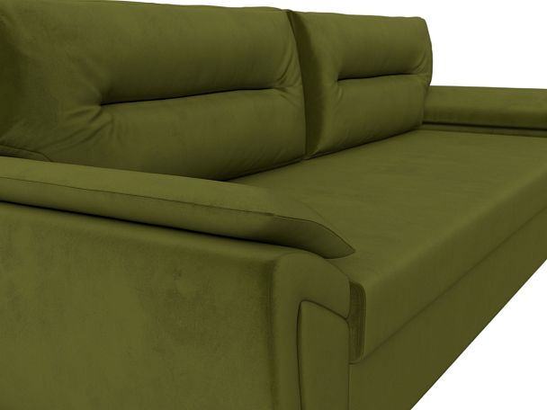 Прямой диван Нэстор Лайт (полностью микровельвет зеленый) - Вид 4