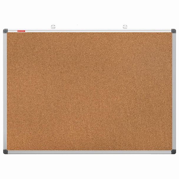 Доска пробковая для объявлений 90х120 см, алюминиевая рамка, BRAUBERG Extra, 238309 - Вид 2