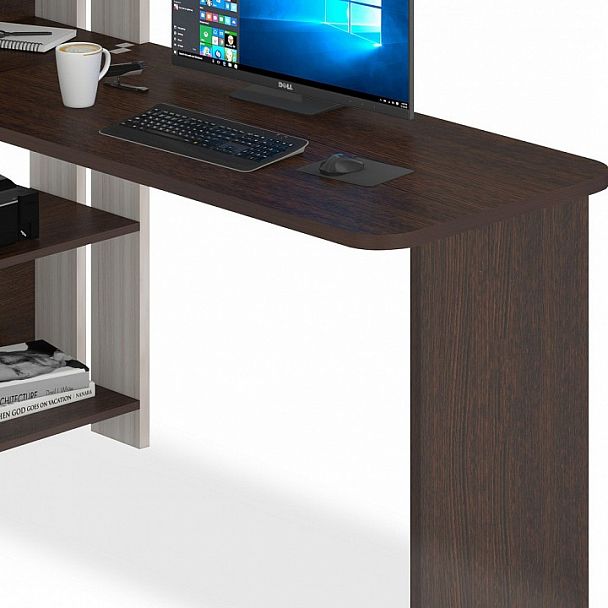 Стол компьютерный Домино Lite СТЛ-ОВ+С120Р Венге/Карамель - Вид 3