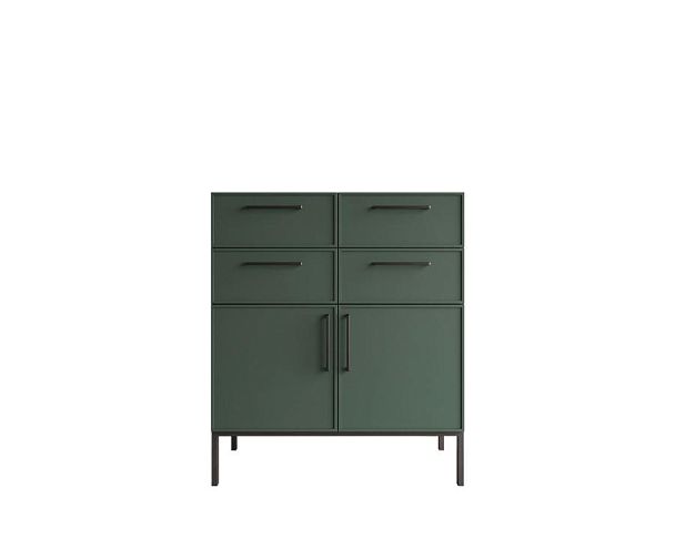 Большой комод с четырьмя ящиками и дверками Nicole NLN17G - Вид 1