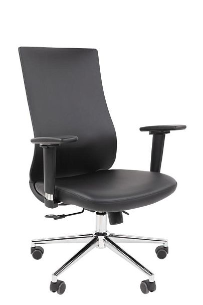 Офисное кресло Chairman 500LUX Россия экокожа черный БП - Вид 1