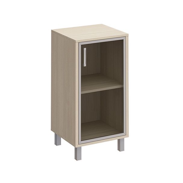 Шкаф для документов правый, дверь в алюминиевой раме "Борн" В 411-814 дуб шамони - Вид 1