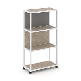 Shelf Mobile Стеллаж 4 уровня 1 секция VR.LT-STK-403.12 Дуб Аттик/Металл Белый/W-11 1200*400*1523 - Фото предпросмотра