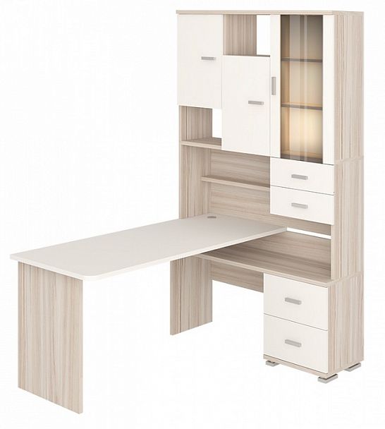 Стол компьютерный Домино СР-620/160 Карамель/Белый правый - Вид 2