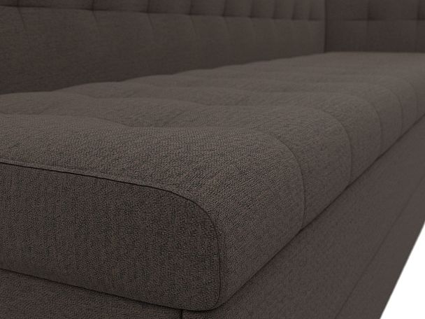 Диван кухонный Бриз с углом справа Рогожка коричневый - Вид 4